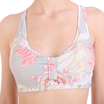Floral Fabric Summer Casual Sling yoga suits 2sets(Chest fold&Cross back straps Sexy Vest+ Bell Pants)